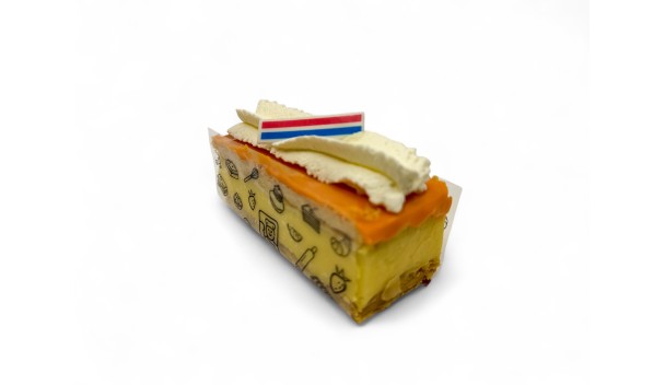 Oranje tompouce slagroom